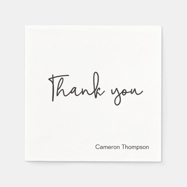 Thank you| Script font | Graduation Napkin (Front)