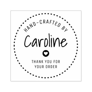 thank you script handmade rubber stamp