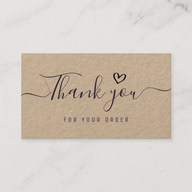 thank you script kraft insert (Front)