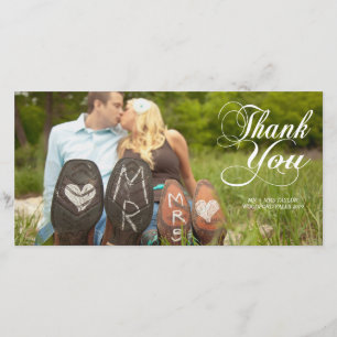 Thank You Script Lettering Overlay Photo Cards