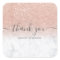 Thank you  script marble rose gold glitter ombre