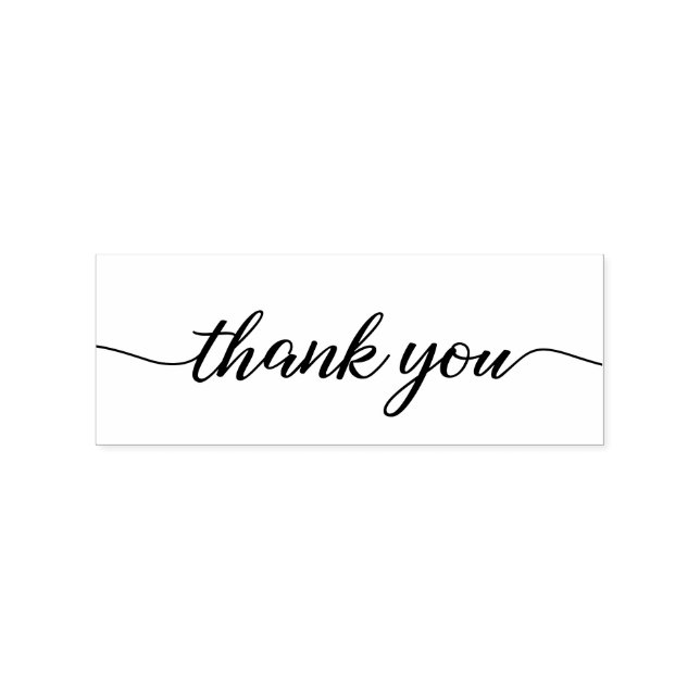 Thank you script, modern and elegant rubber stamp (Imprint)