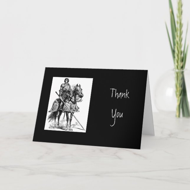 Thank You, Scripture & Knight in Shining Armour Thank You Card (Front)