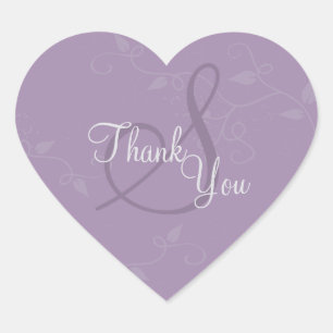 Thank You Seal - Lavender Purple Monogram Wedding