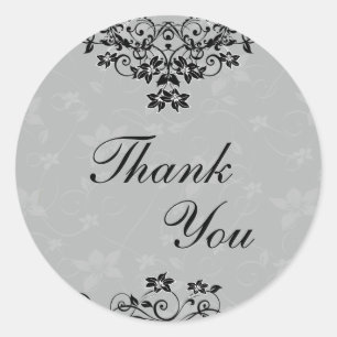 Thank You Seal - Slate Grey Chandelier Floral