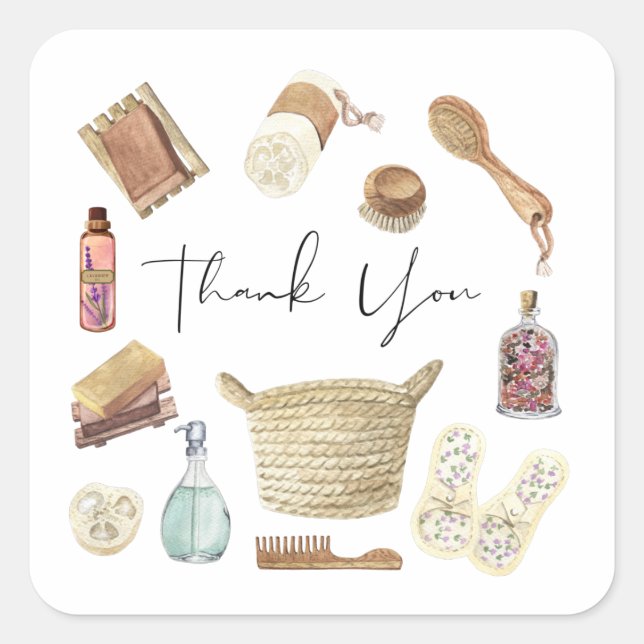 Thank You Self Care Envelope Seals  (Front)