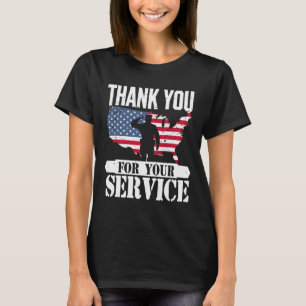 Thank You Service Veteran Salute Patriot Military T-Shirt