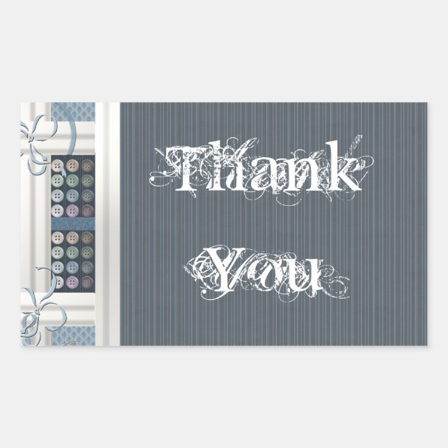 Thank You Sewing Addict Rectangular Sticker (Front)