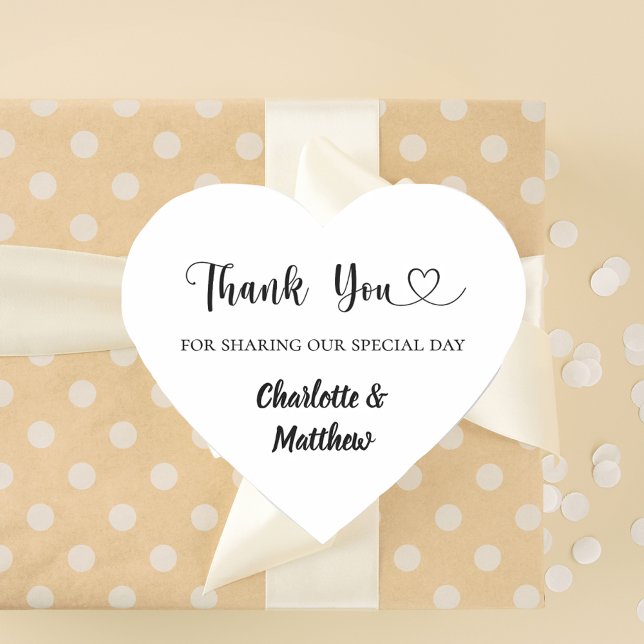 Thank you sharing our day bride groom wedding heart sticker (Creator Uploaded)