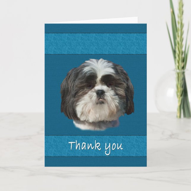 Thank You, Shih Tzu Dog Card (Front)