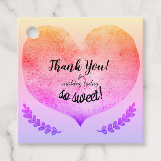 Thank You Shiny Heart Favour Tags