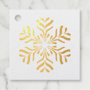 thank you shiny snowflake favour tags