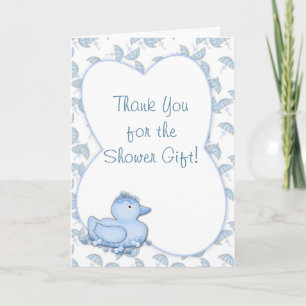 Thank You Shower Blue Duck Card