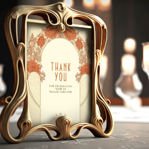 Thank You Sign Guests Art Nouveau William Morris