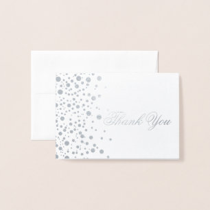 Thank You Silver Foil Dots Foil Card
