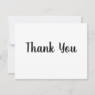 thank you simple minimal text style card