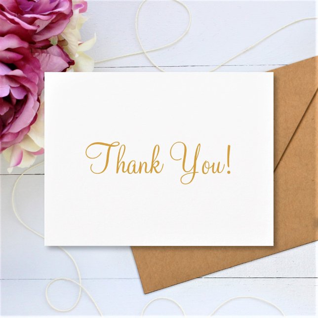 Thank You Simple Minimalist Elegant Text Postcard (Creator Uploaded)