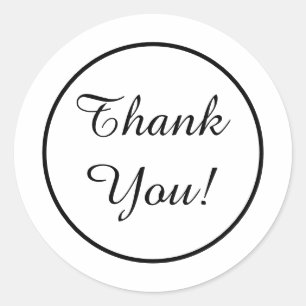 Thank You Simple Modern Classic Round Sticker