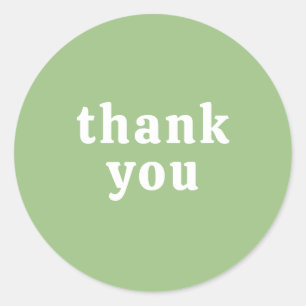 Thank You Simple Retro Font Wedding Customer Classic Round Sticker