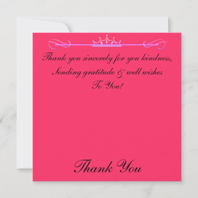Thank You Sincerely Card (Front)