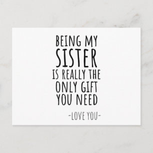 thank you sister appreciation, for sister, sister, postcard