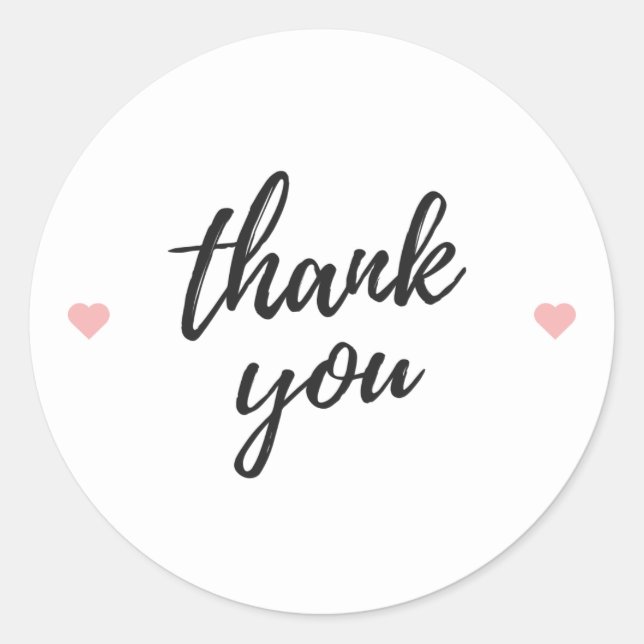 Thank You Sitcker Classic Round Sticker (Front)