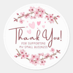 Thank You Small Business Classic Round Sticker