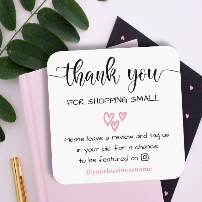 thank you Small Business Handmade instagram Calling Card (Creator Uploaded)