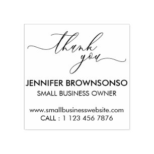 Thank you small business name rubber stamp