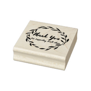 Thank You Small Business Rubber and Wood Stamp