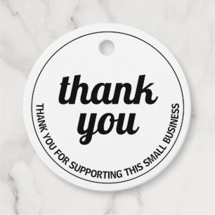 Thank You Small Business Support Favour Tags
