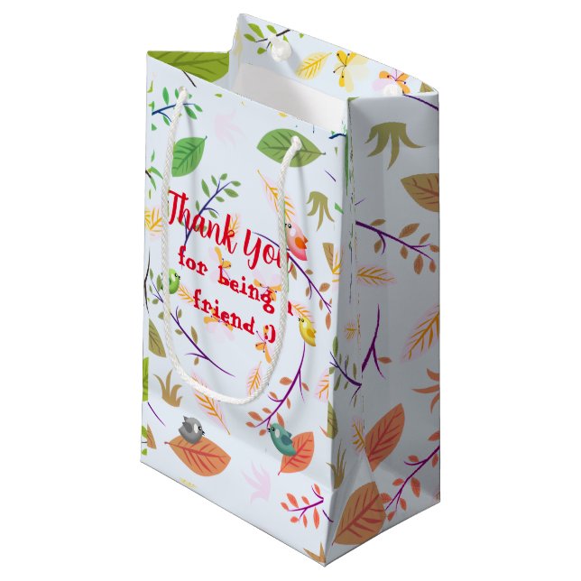Thank You  Small Gift Bag (Front Angled)