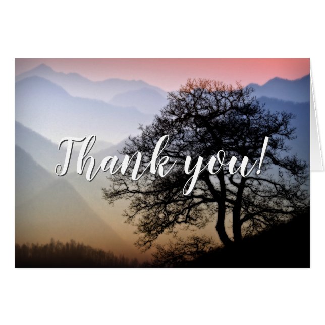 Thank You Smoky Mountain Sunset Blue Ridge Parkway (Front Horizontal)