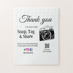 Thank you snap tag share media camera add socials jigsaw puzzle