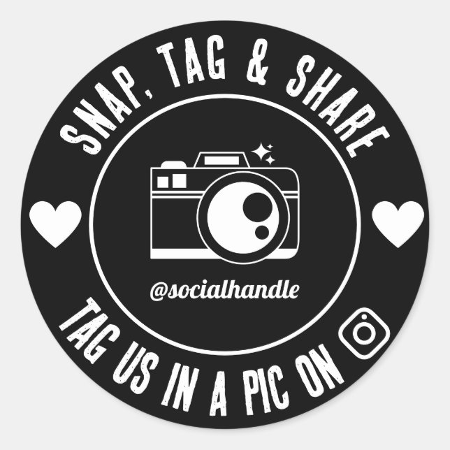 Thank You Snap, Tag & Share Social Media Camera (Front)