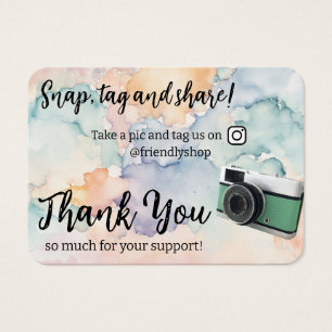 Thank You Snap, Tag & Share Social Media Card