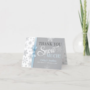 Thank You SNOW Much Baby Blue Snowflake Shower