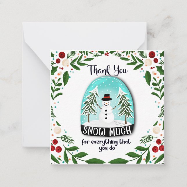 thank you snow much for everything you do xmas card (Front)