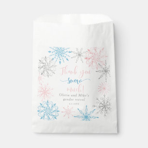 Thank you snow much gender reveal favour bags