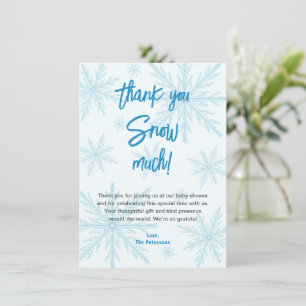 Thank You Snow Much Snowflakes Boy Baby Shower