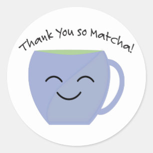 Thank You So Matcha Classic Round Sticker