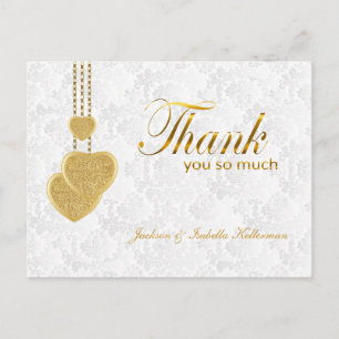 Thank You So Much -  Bride and Groom Postcard