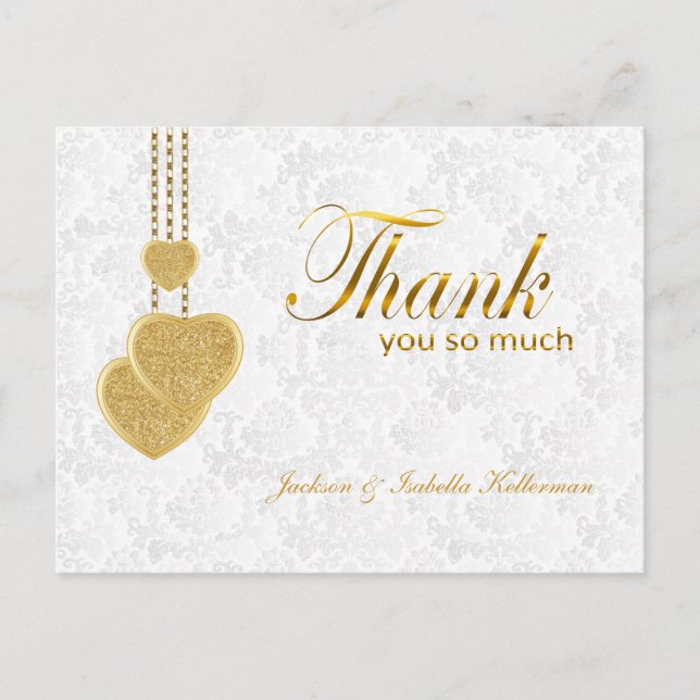 Thank You So Much -  Bride and Groom Postcard (Front)