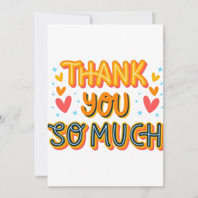 Thank you so much  card (Front)