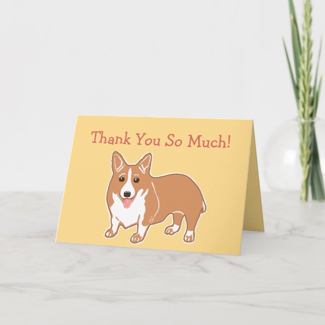 Thank You So Much Corgi Card (Front)