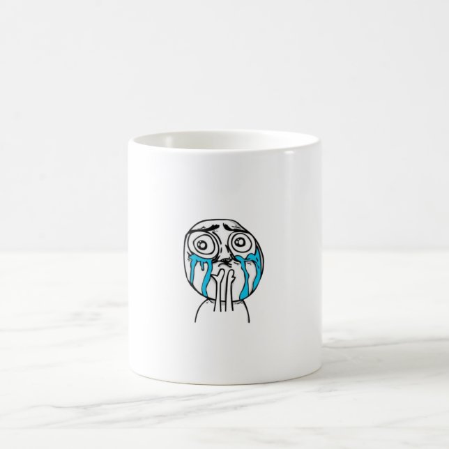 Thank You So Much Crying Trollface Meme Coffee Mug (Center)