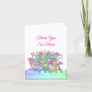 Thank You So Much Floral Thank You Card 