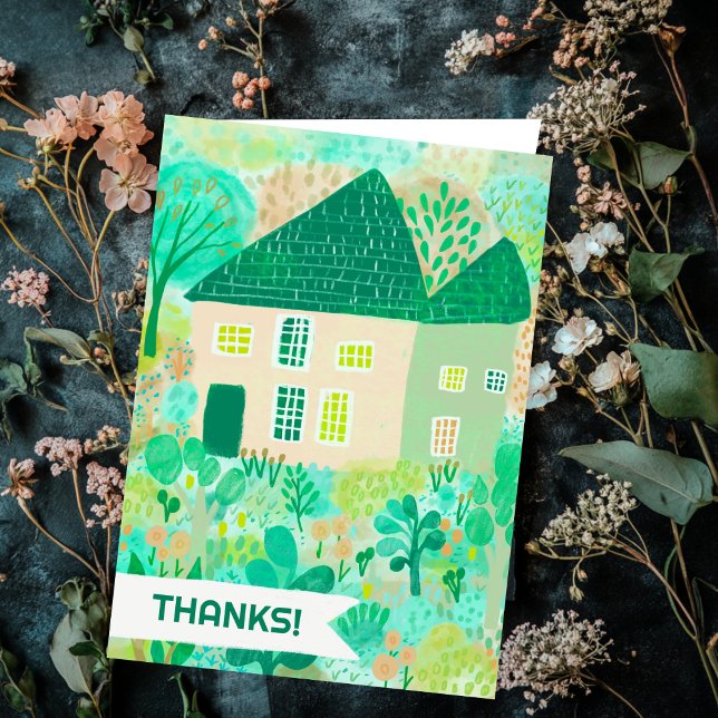 THANK YOU SO MUCH Home Garden Watercolor Cute Card (THANK YOU SO MUCH Home Garden Watercolor Cute Card
)