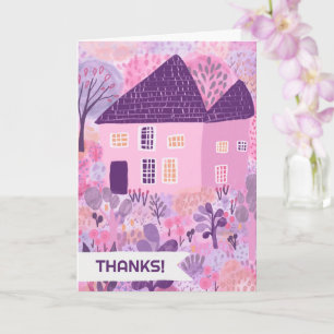 THANK YOU SO MUCH Home Garden Watercolor Cute Card