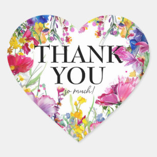 Thank you so much 🌻💗🌹 Meadow Blooms Collection Heart Sticker
